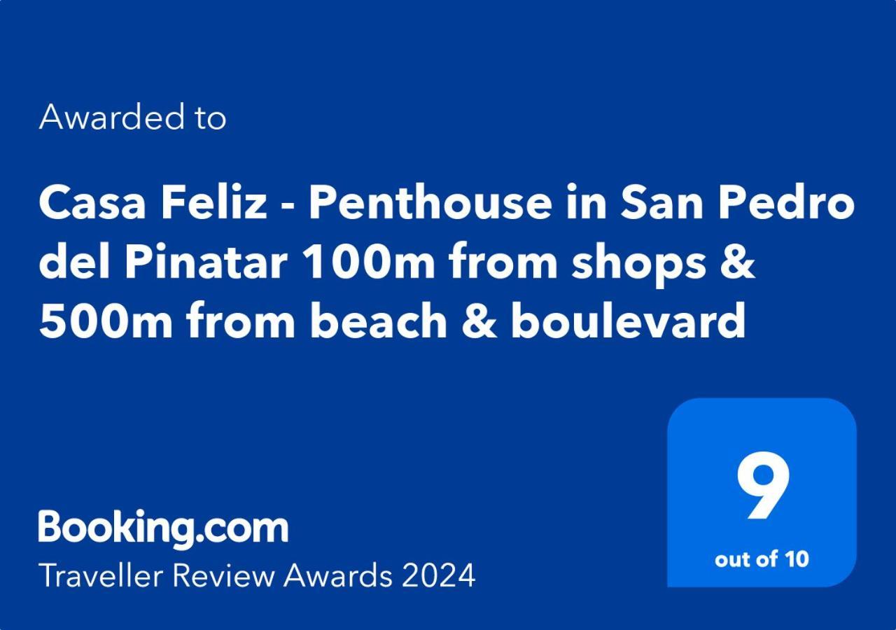Casa Feliz - Penthouse In San Pedro Del Pinatar 100M From Shops & 500M From Beach & Boulevard Exterior photo